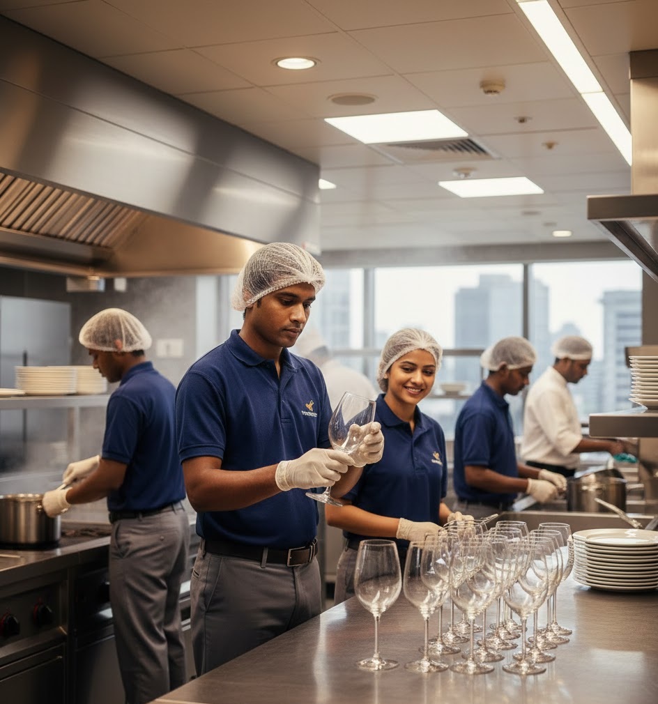 Kitchen Stewarding Services for Corporate Cafeterias & Food Courts in Whitefield