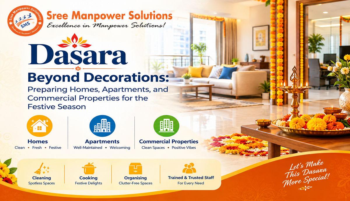 Dasara festive preparation for homes, apartments and commercial properties