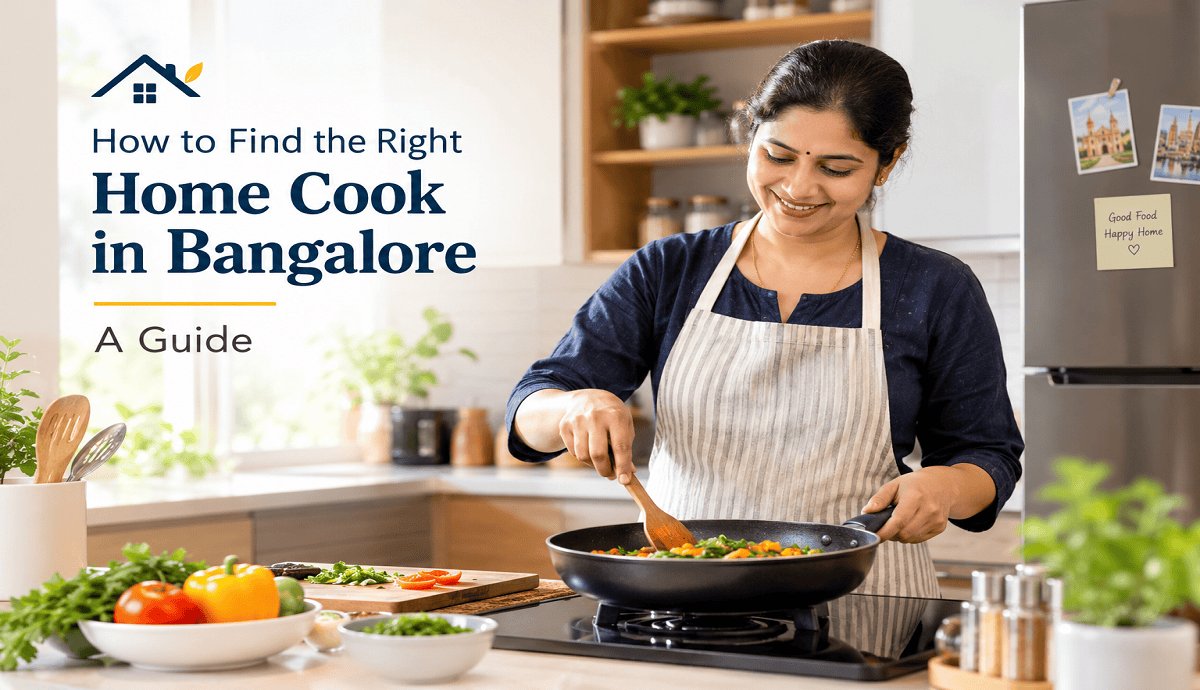 Home cook preparing fresh meals in a Bangalore kitchen